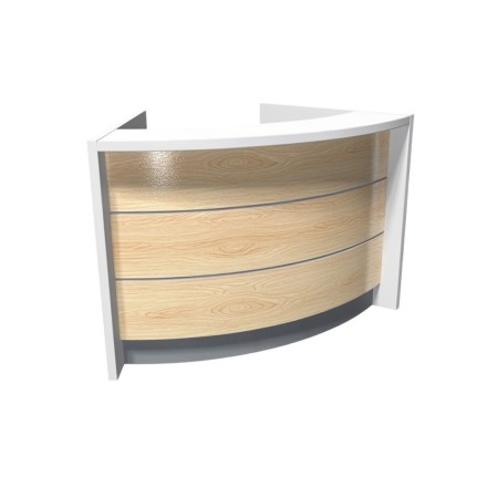 Meuble de réception avec façade en bois