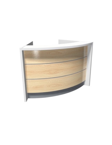 Meuble de réception avec façade en bois