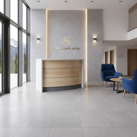 Meuble de réception dans un espace d'accueil dans un hôtel