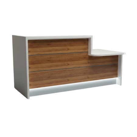 Meuble de réception avec façade en bois foncé