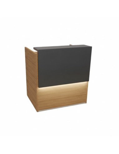 Meuble de réception avec réhausse noir et led intégrée