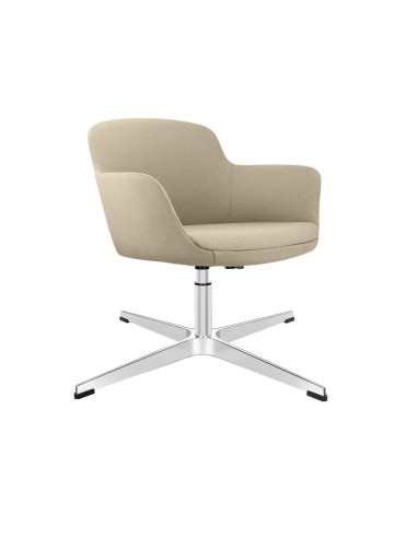 Fauteuil visiteur beige DANAE confrtable pour bureau