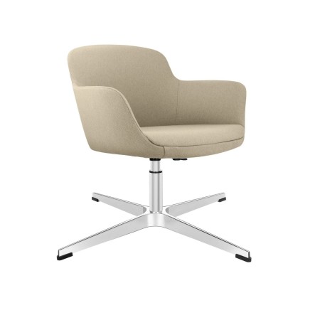 Fauteuil visiteur beige DANAE confrtable pour bureau