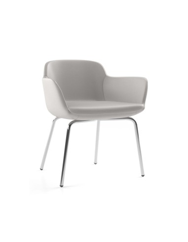 Siège de réunion en tissu avec accoudoirs - Danae