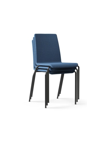 Assise Moon avec revêtement tissu bleu et base noire – Moon