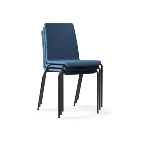 Assise Moon avec revêtement tissu bleu et base noire – Moon