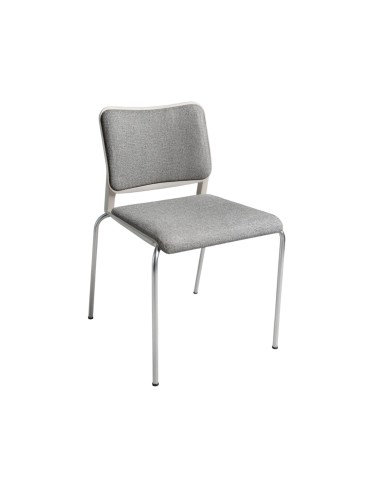 Chaise pour formation avec dossier et assise en tissu - WAIT