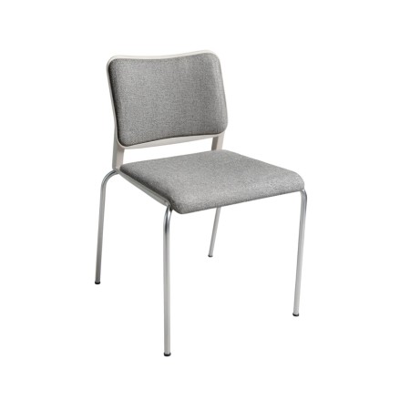 Chaise pour formation avec dossier et assise en tissu - WAIT