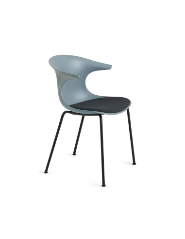 Chaise visiteur tissu 4 pieds Loop Mono Design pour salle d’attente