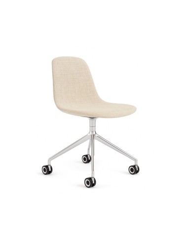 Chaise pivotante en tissu à roulettes Pure Loop Mono pour bureau