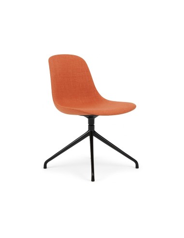 Chaise de réunion pivotante en tissu avec piètement étoile noir