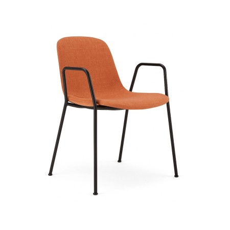 Chaise tissu avec accoudoirs métal pour bureau Pure Loop Mono