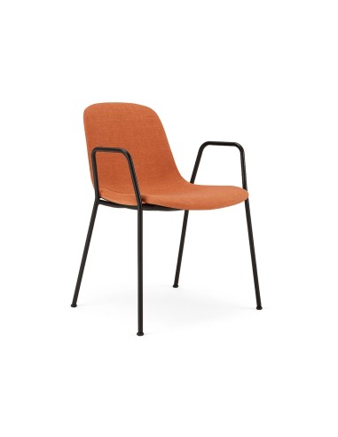 Chaise tissu avec accoudoirs métal pour bureau Pure Loop Mono