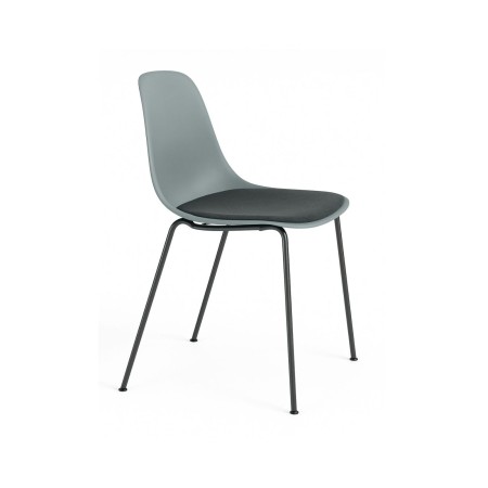 Chaise coque plastique avec coussin tissu empilable - Pure Loop Mono