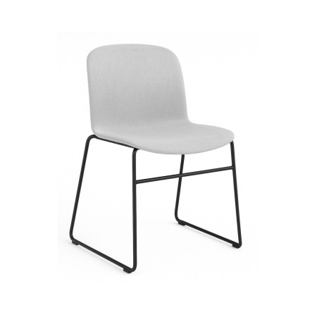 Chaise Relief en tissu avec pieds traîneau