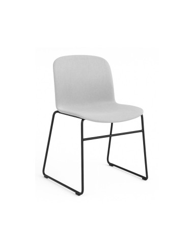 Chaise Relief en tissu avec pieds traîneau