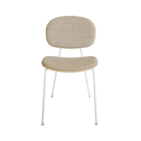 Chaise Tondina – Alliance élégante de bois naturel et tissu confortable pour une déco raffinée