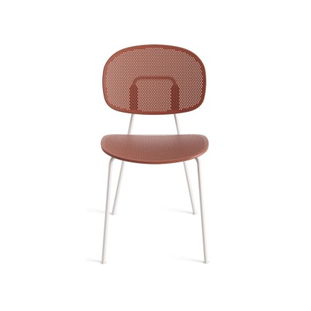Tondina Slim – Chaise design en plastique recyclé et métal, parfaite pour un intérieur moderne