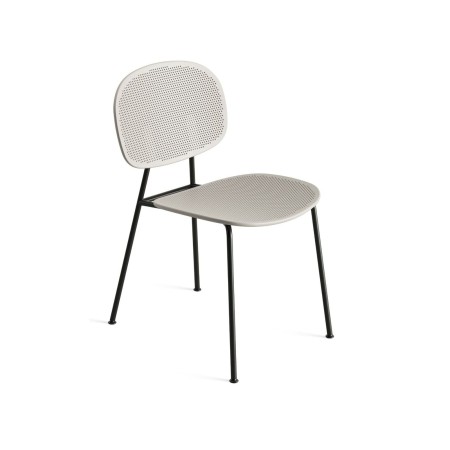 Chaise en plastique recyclé et métal Tondina Slim – Élégance minimaliste et matériaux responsables