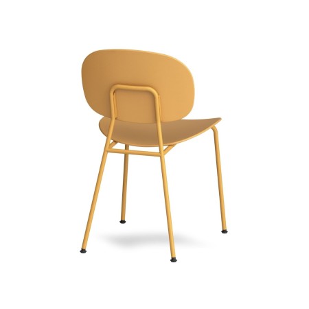 Tondina Pop – Chaise moderne et colorée en plastique recyclé avec piétement en métal