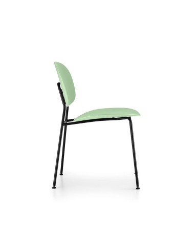 Tondina Pop – Chaise polyvalente en plastique et métal pour intérieur ou espace collectif