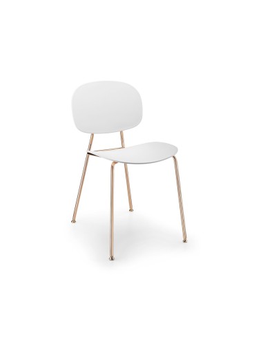 Tondina Pop – Chaise empilable au design épuré, idéale pour espaces de vie ou professionnels