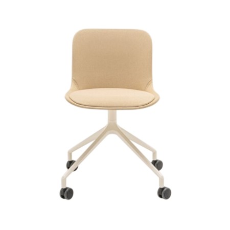 Chaise pivotante sur roulette avec assise en tissu - Baltic 2 classic