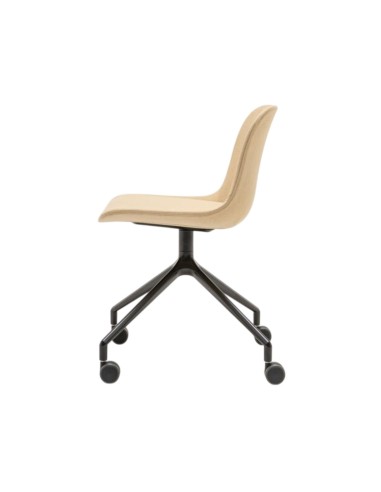 Chaise pivotante sur roulette avec assise en tissu - Baltic 2 classic