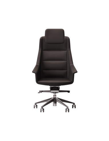 Chaise de direction en cuir au design imposant - Jera