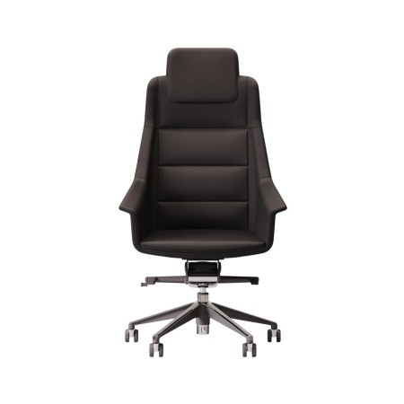 Chaise de direction en cuir au design imposant - Jera