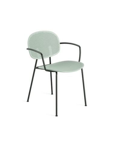 Tondina Slim – Chaise outdoor avec accoudoirs, structure robuste et assise ajourée pour l’extérieur