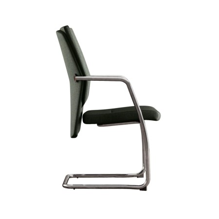 Siège de conférence en cuir design et piétement luge - Galassia