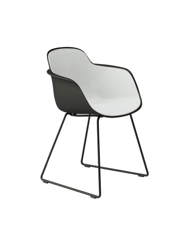 Chaise élégante à coque rigide et revêtement tissu – Sicla