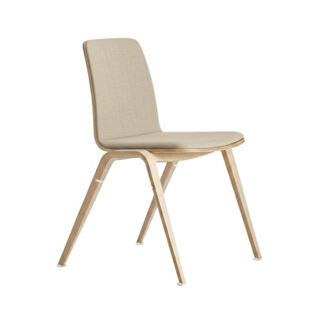 Chaise rembourrée intégrale Woodstock – Assise & dossier en tissu