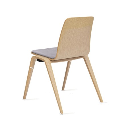 Vue de derrière Chaise design intégralement rembourrée Woodstock – Assise & dossier en tissu