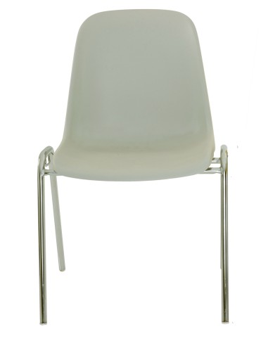 Chaise conférence pas cher empilable gris - Elena - 3641