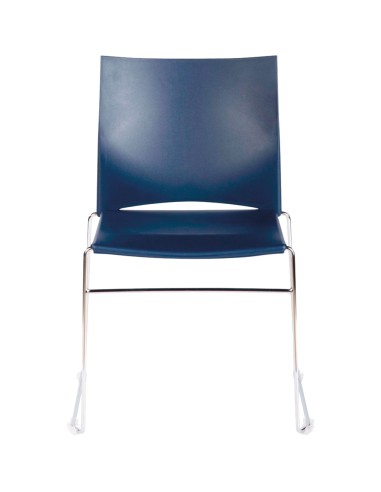 Chaise collectivité empilable et accrochable bleu - Jill - Sitek - 3680