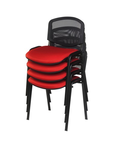 Chaise de réunion dossier filet pas cher - Lena - 3015