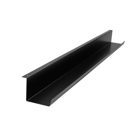 Organisateur range-câbles métallique noir fixé sous un bureau