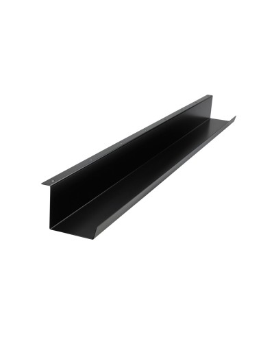 Organisateur range-câbles métallique noir fixé sous un bureau