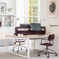 Bureau double pieds métallique
