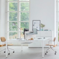 Bureau double 4 pieds