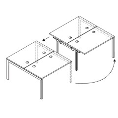 Extension de bureau bench
