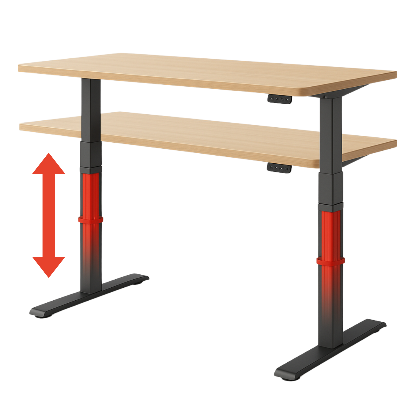 Moteur et réglage de la hauteur bureau assis-debout monbureau.ch